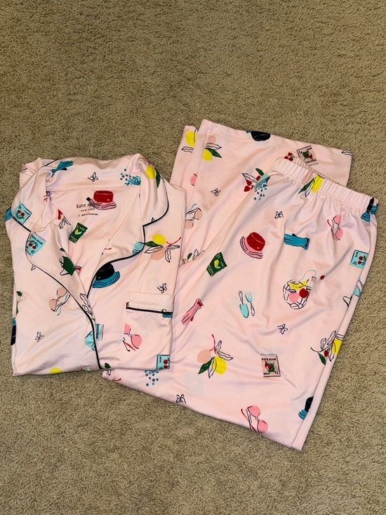 kate spade Other - kate spade Light Pink Printed Two-Piece Pajama Set